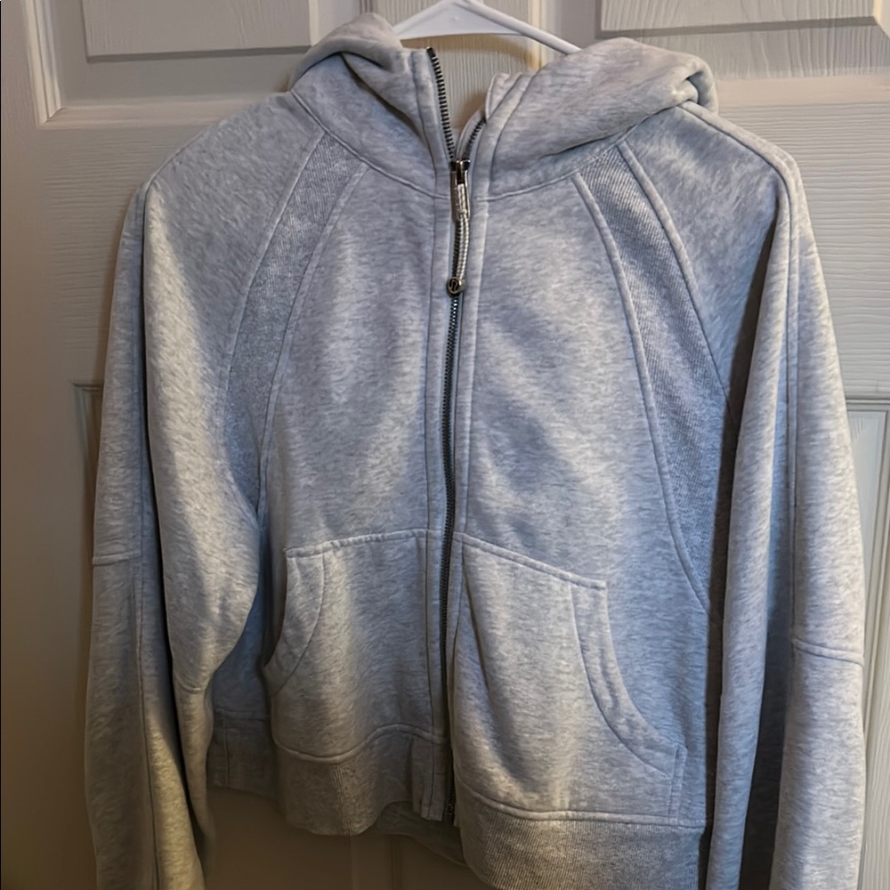 Gray lulu lemon full zip scuba